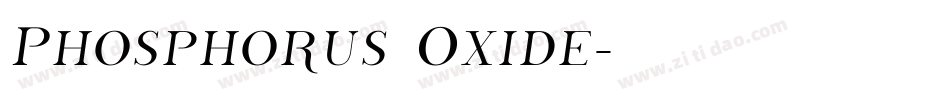 Phosphorus Oxide字体转换